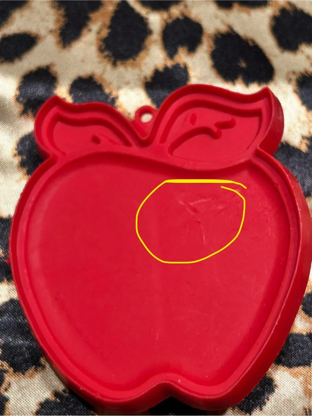 Vintage Hallmark Apple Red Plastic 3 inch. Cookie Cutter